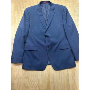 Alfani Mens Slim Fit Blazer Blue 2 Button Stretch Suit Jacket 46R TNSY1QHZ03